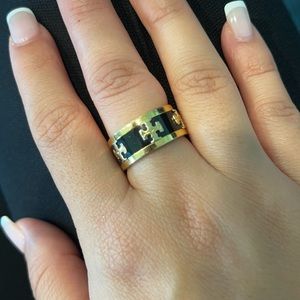 Tory Burch “Enamel logo ring”